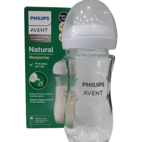 شیشه شیر سه قطره ۲۴۰ میل اونت مدل پیرکس (Avent)